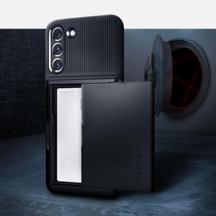 UTGATT1 - Spigen Slim Armor CS Skal Galaxy S22 Plus - Svart