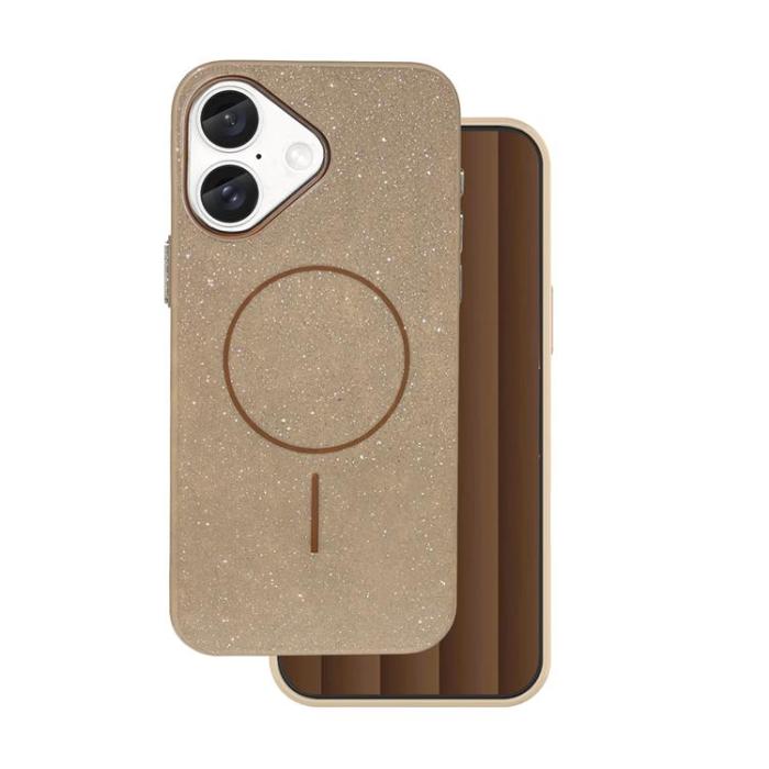 OEM - iPhone 16 Mobilskal MagSafe Glitter Thin - Brun
