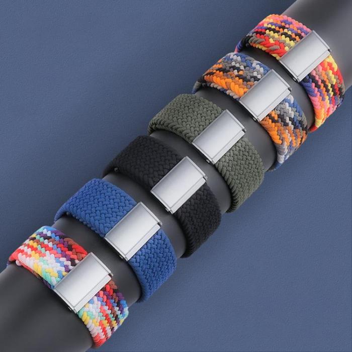 OEM - Braided Fabric kompatibelt armband Apple Watch 4/5/6/7/SE (44/45mm) Rosa/Lila