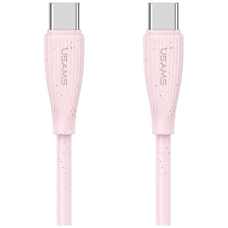 Usams USB-C till USB-C Kabel 1m Green Series - Rosa | 3541 | AlltMobil