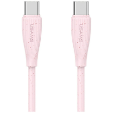 USAMS - Usams USB-C till USB-C Kabel 1m Green Series - Rosa
