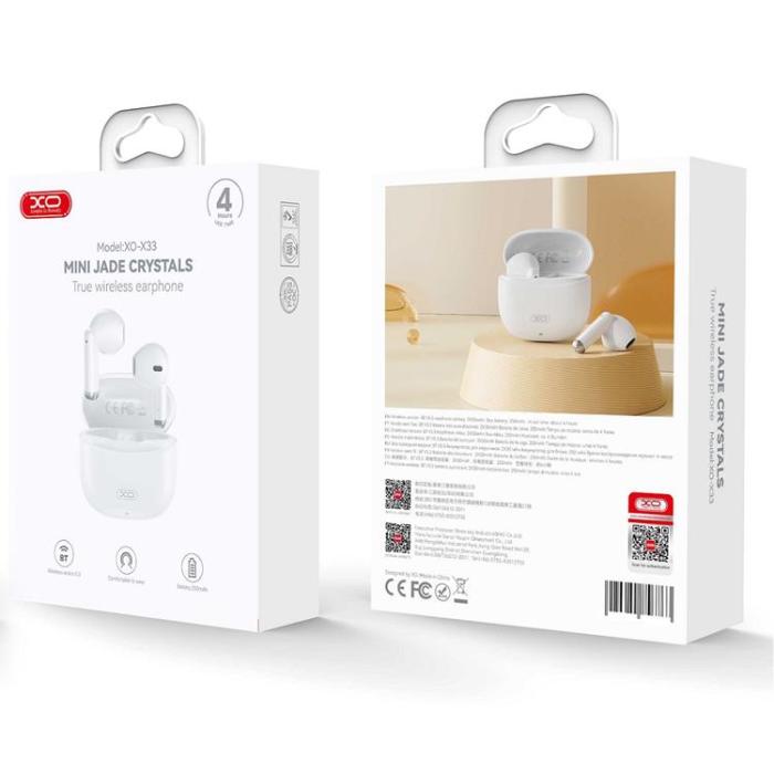 XO - XO TWS In-Ear Hörlurar Trådlösa Bluetooth X33 - Vit