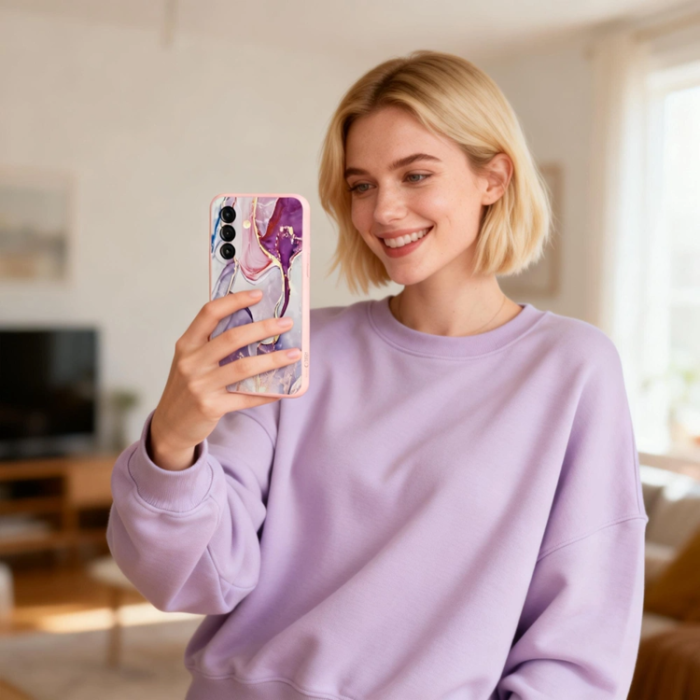 Tech-Protect - Tech-Protect Mobilskal För Galaxy A57 5G Icon - Marble