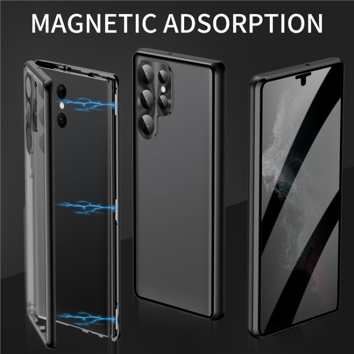 A-One Brand - Galaxy S23 Ultra Mobilskal Privacy Magnetic - Svart