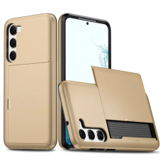 Taltech - Galaxy S23 Plus Mobilskal Korthållare - Guld