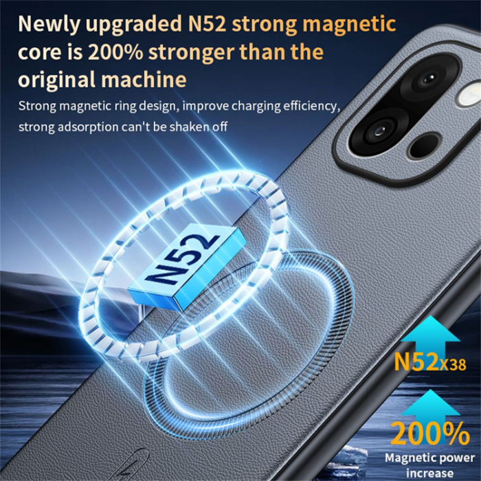 A-One Brand - OnePlus 15 5G Mobilskal MagSafe Coated TPU + PC Läder - Svart