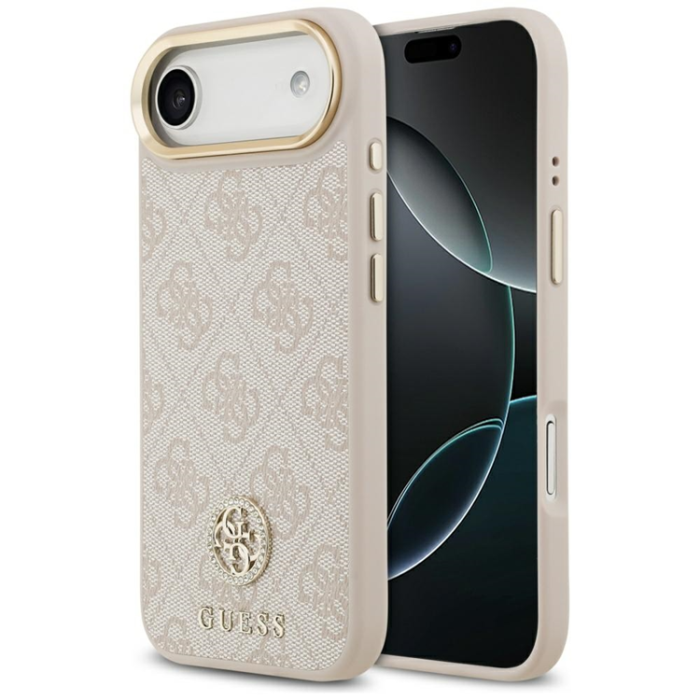 Guess - Guess iPhone 17 Air Mobilskal Magsafe Strass Logo - Rosa