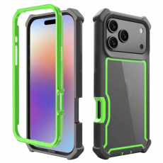 A-One Brand - iPhone 17 Pro Max Mobilskal TPU + PC Shockproof - Svart/Grön