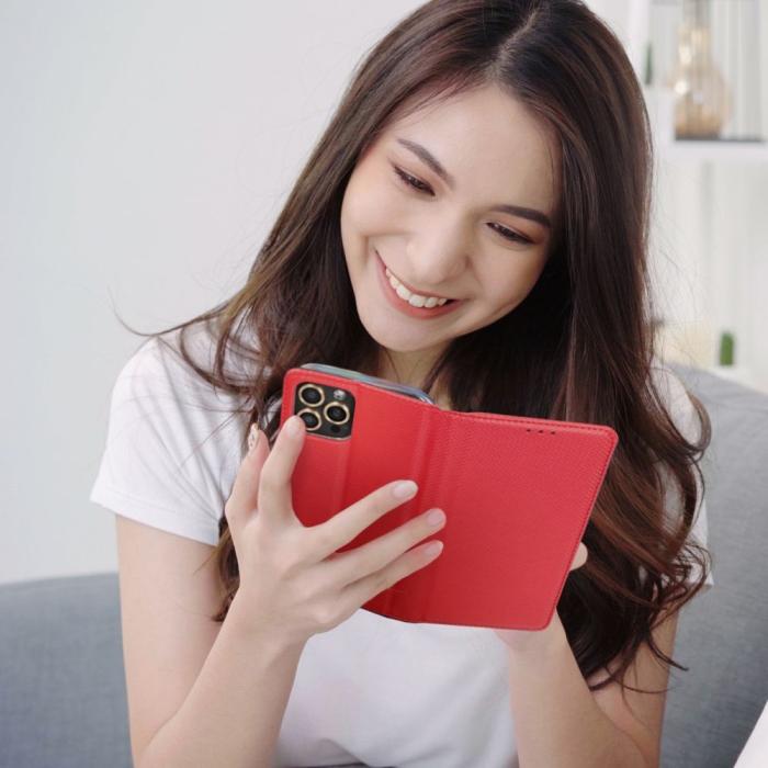 OEM - Redmi 10C Plånboksfodral Smart Konstläder - Röd