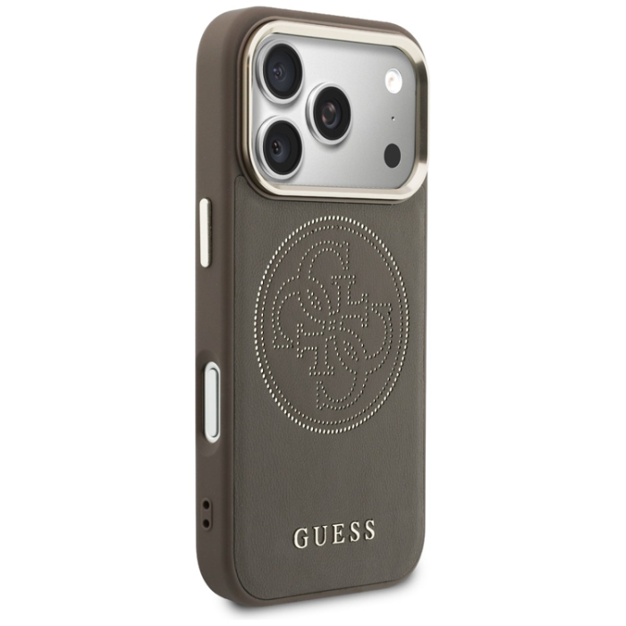 Guess - Guess Mobilskal För iPhone 17 Pro MagSafe Perforated 4G - Brun
