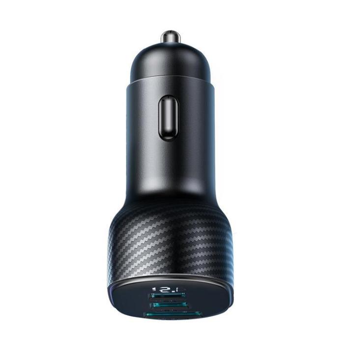 Joyroom - Joyroom Billaddare 30W 2x USB-C USB-A med Display - Svart