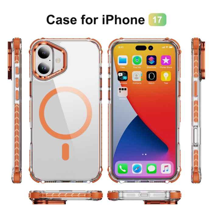 A-One Brand - iPhone 17 Mobilskal MagSafe Kickstand - Orange