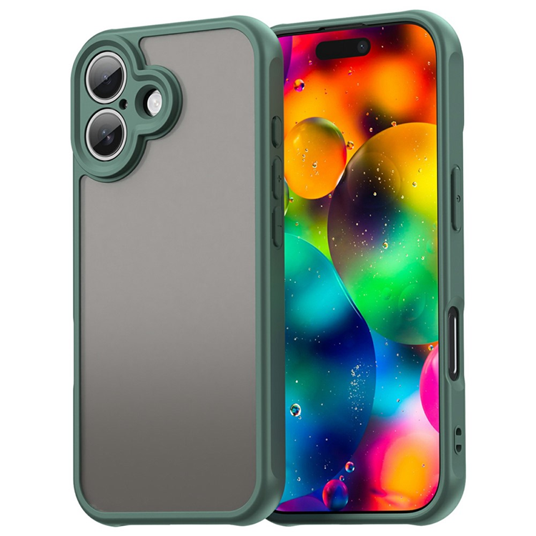 iPhone 17 Mobilskal Frostade krockkuddar Drop Proof - Grön | 2353 | AlltMobil