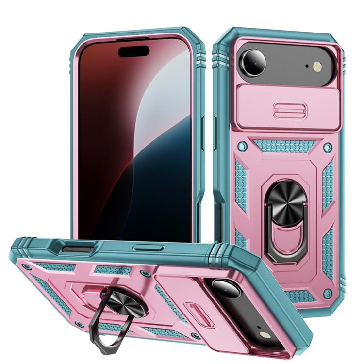 Mobilskal till iPhone Air Slide Camshield Kickstand - Rosa/Grön | 2353 | AlltMobil