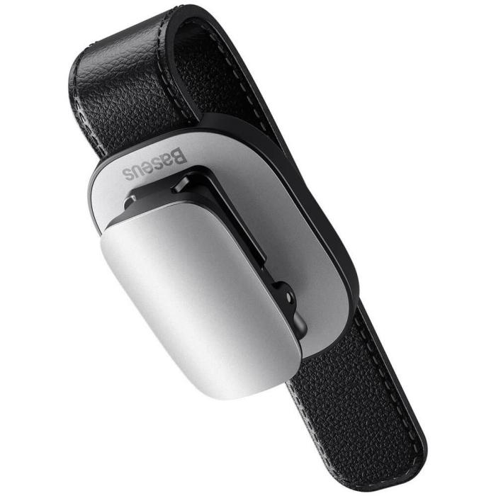 BASEUS - Baseus platinum vehicle eyewear clip clamping type Silver