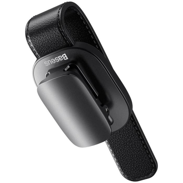 BASEUS - Baseus platinum vehicle eyewear clip clamping type Svart