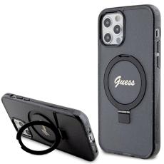 Guess - Guess Mobilskal till iPhone 12/12 Pro MagSafe Ring Stand Script Glitter