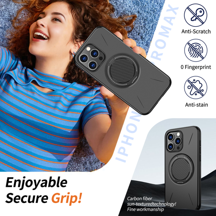 A-One Brand - iPhone 15 Pro Mobilskal MagSafe Rotating Kickstand TPU + PC