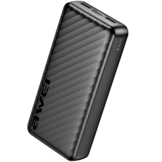 Awei - Awei Powerbank 20000mAh 2xUSB-A 1xUSB-C P6K Pro - Svart