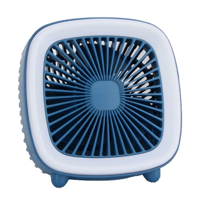 OEM - Mini Skrivbordsfläkt USB Uppladdningsbar FC-6352 - Blå