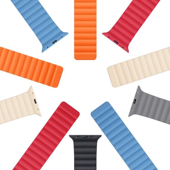 UTGATT - Dux Ducis Magnetic Strap Apple Watch 7/6/5/4/3/2/SE (41/40/38mm) - Svart/Orange