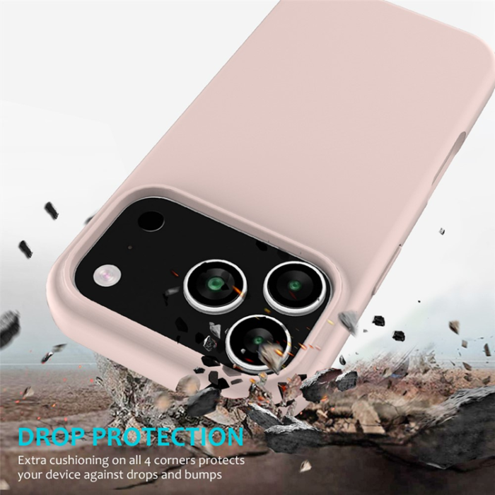 A-One Brand - iPhone 17 Pro Mobilskal Liquid Silikon - Rosa