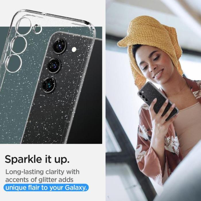 Spigen - Spigen Galaxy S23 Skal Liquid Crystal - Glitter