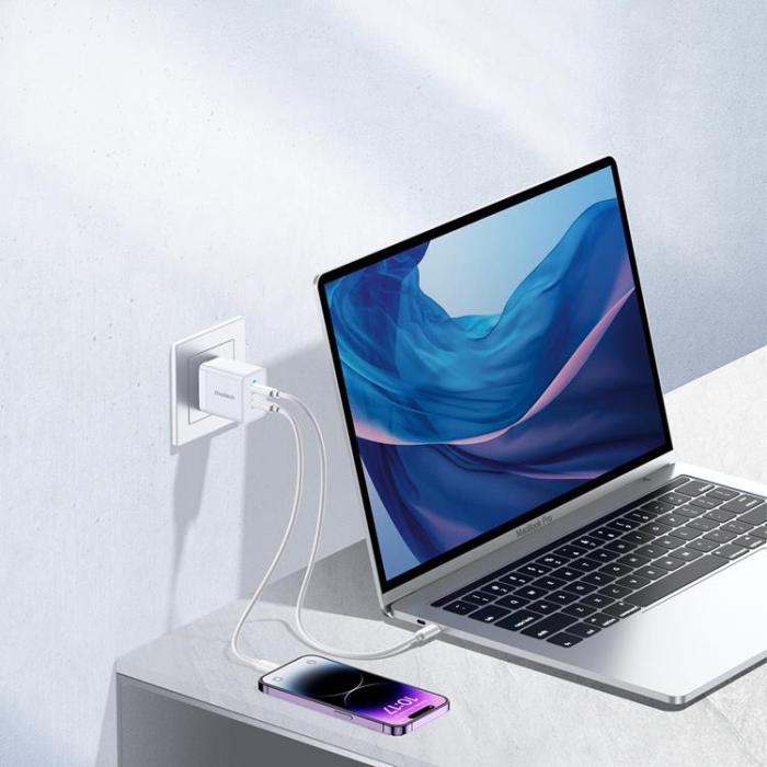 UTGATT1 - Choetech PD Väggladdare 2x USB-C 40W - Vit