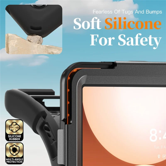 A-One Brand - Galaxy Tab A11 Plus Mobilskal Kickstand Silikon Axelrem