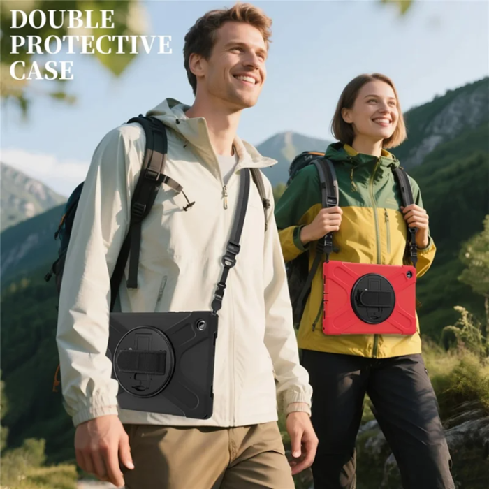 A-One Brand - Galaxy Tab A11 Plus Mobilskal Kickstand Silikon Axelrem