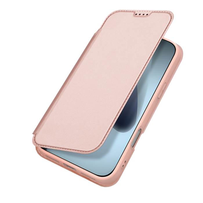 Dux Ducis - Dux Ducis iPhone 17 Pro Plånboksfodral Skin Pro Läder - Rosa