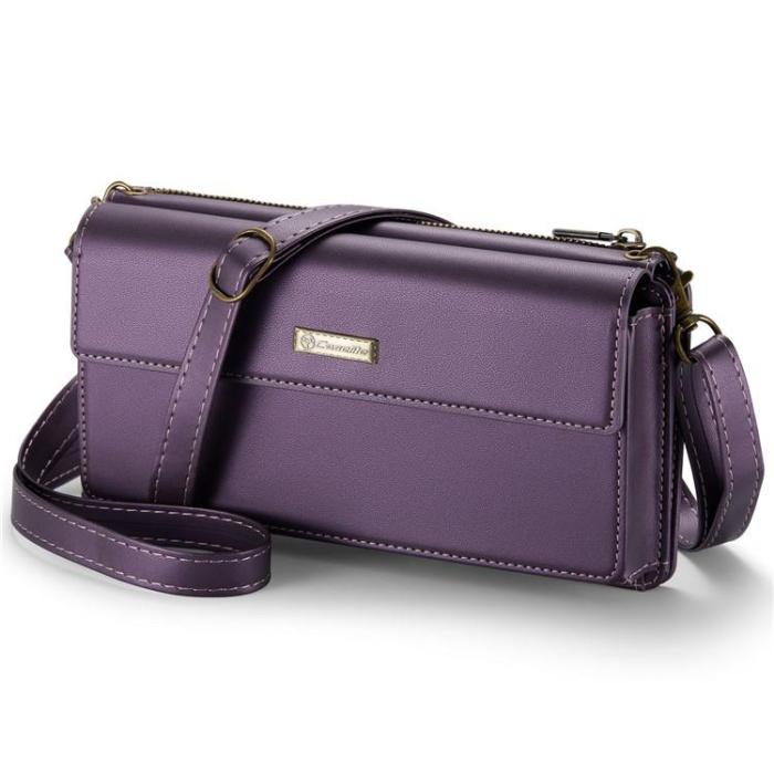 Caseme - CASEME Me20 Crossbody Väska 4.0-7.6'' Läder - Lila