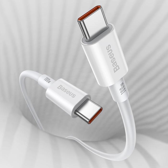 UTGATT5 - Baseus Superior Kabel USB-C 100W 5A 20V 1m - Vit