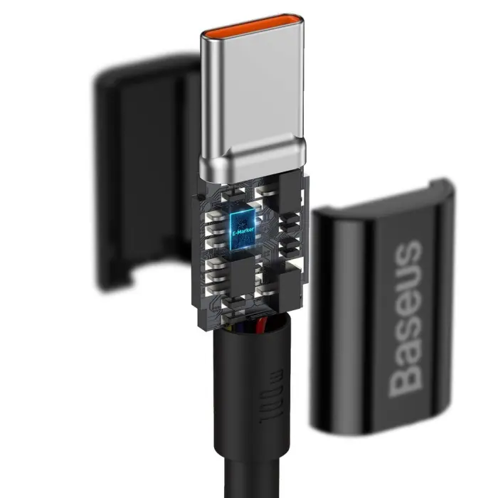 BASEUS - Baseus Superior USB-C till USB-C kabel 100W 5A 20V 2m - Svart