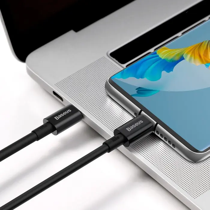 BASEUS - Baseus Superior USB-C till USB-C kabel 100W 5A 20V 2m - Svart