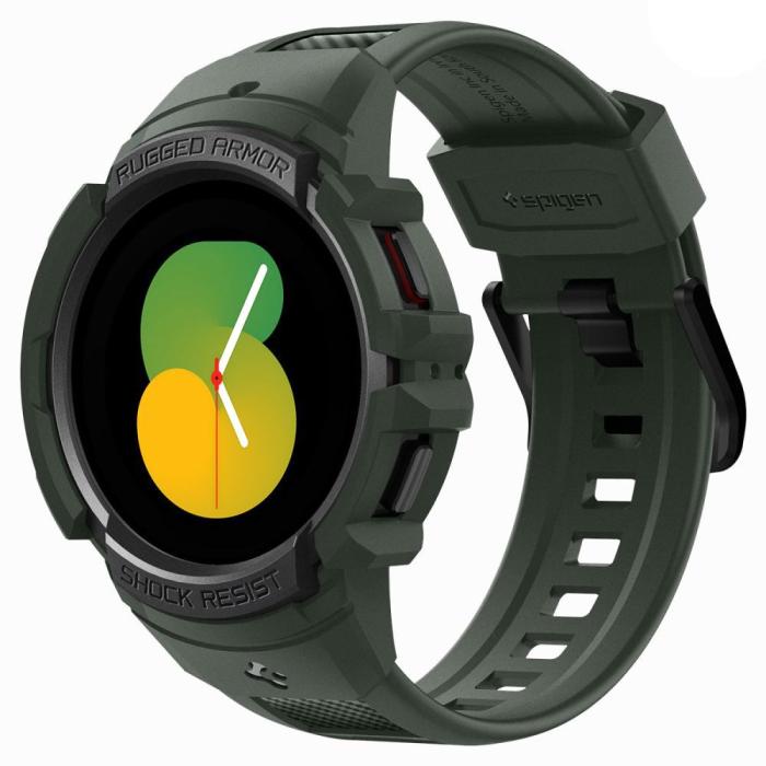 UTGATT1 - Spigen Galaxy Watch 4/5 44mm Armband Rugged Armor Pro - Militärgrön