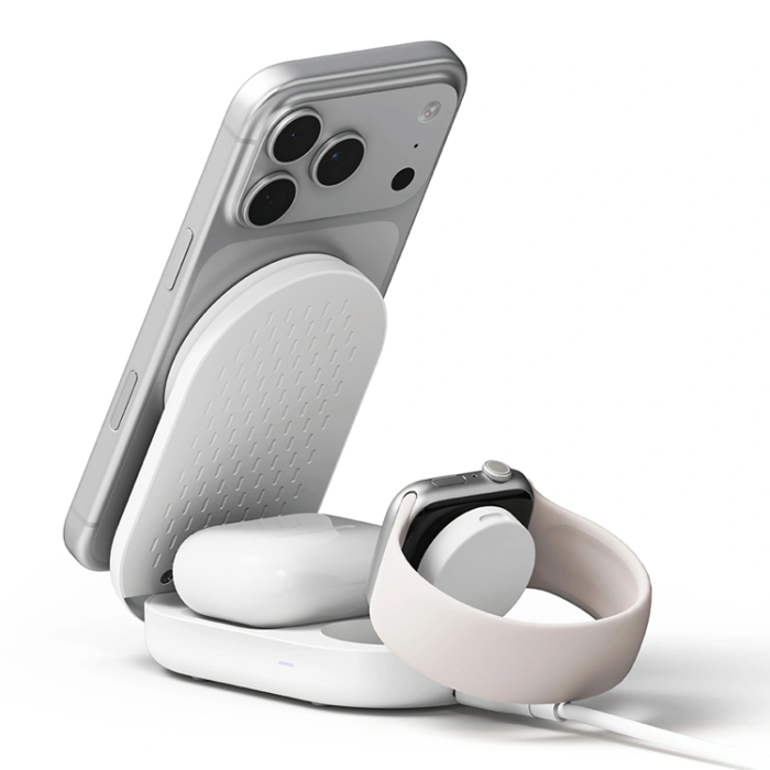 Ringke - Ringke Qi2.2 MagSafe Trådlös Laddare 25W iPhone/Apple Watch/AirPods - Vit