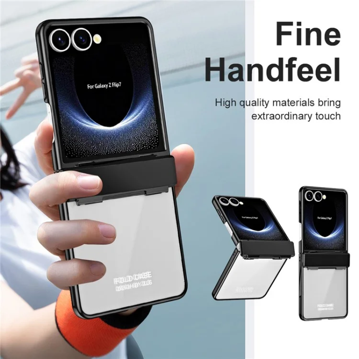 A-One Brand - Galaxy Z Flip 7 Mobilskal Electroplating PC Folding - Svart