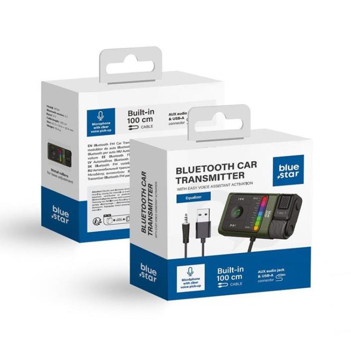 Blue Star - Blue Star FM Sändare Bluetooth Equalizer BT64 - Svart