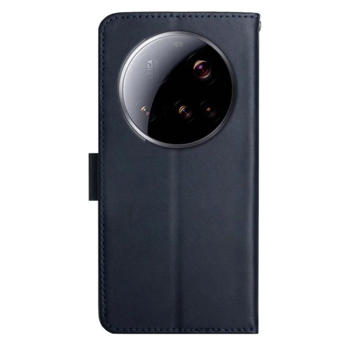 A-One Brand - Xiaomi 15 Ultra Plånboksfodral Nappa Texture Äkta Läder - Blå