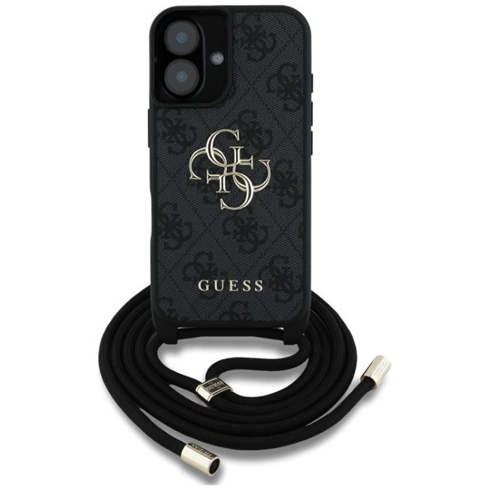 Guess - Guess iPhone 16 Mobilskal Crossbody Big Logo - Svart