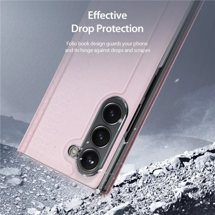 Dux Ducis - Dux Ducis Galaxy Z Fold 6 Plånboksfodral Bril Series - Rosa