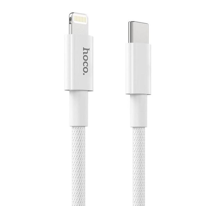 Hoco - Hoco PD USB-C till Lightning kabel 20W 1m - Vit