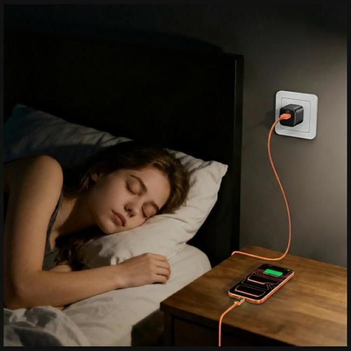 USAMS - USAMS USB-C till USB-A 18W Kabel 1.2m U92 - Orange