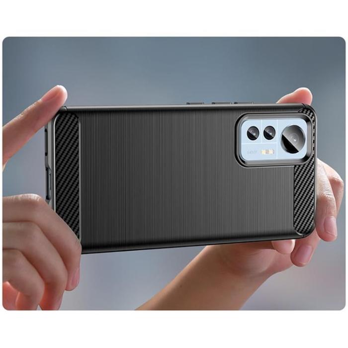 UTGATT1 - Tech-Protect Xiaomi 12 Lite Skal TPU Carbon - Svart