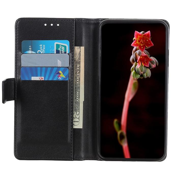 KHAZNEH - KHAZNEH Galaxy S23 Ultra Plånboksfodral Stand Flip PU Läder - Svart
