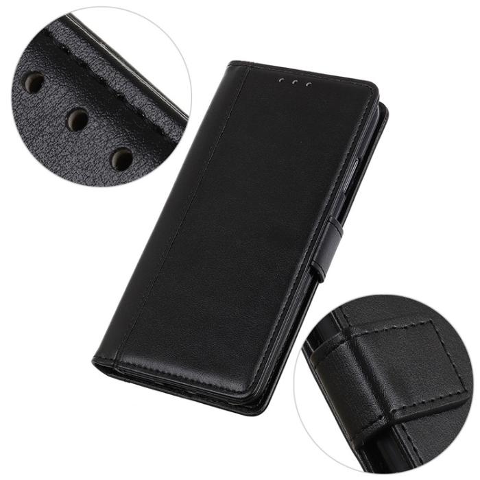 KHAZNEH - KHAZNEH Galaxy S23 Ultra Plånboksfodral Stand Flip PU Läder - Svart