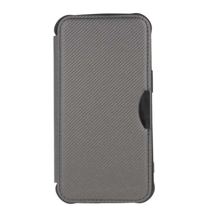 OEM - Galaxy S22 Plånboksfodral Smart Carbon - Silver