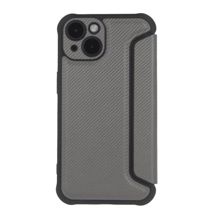 OEM - Galaxy S22 Plånboksfodral Smart Carbon - Silver