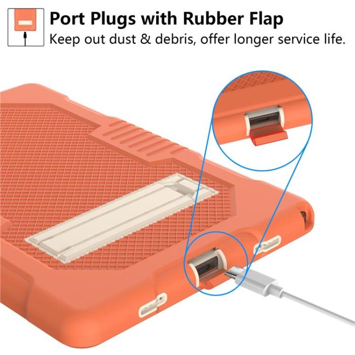 A-One Brand - Galaxy Tab A8 10.5 (2021) Skal Robot B2 Kickstand - Orange